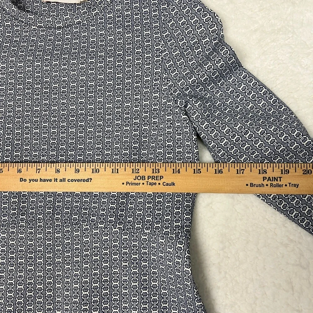 TORY BURCH Corrine Dress in New Ivory/Navy Gemini Size XS
